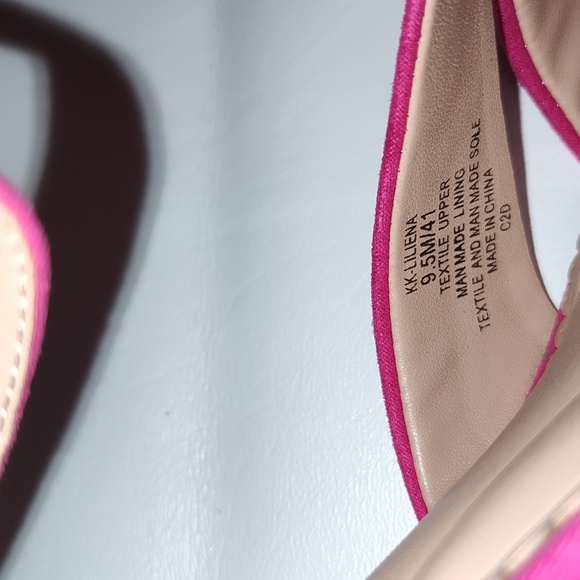 Kelly & Katie Liliena Platform Sandal Size 9.5 M Fuchsia Pink Strappy Dressy - Picture 11 of 16
